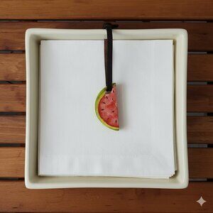 Rae Dunn Watermelon Stitched Napkin Holder